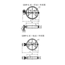 GD3W-0.5(手動)、TG9W-0.5C(電動)輕形通風(fēng)蝶閥